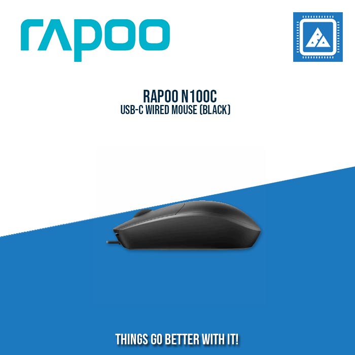 RAPOO N100C USB-C WIRED MOUSE (BLACK) RAPOO N100C USB-C WIRED MOUSE (BLACK)